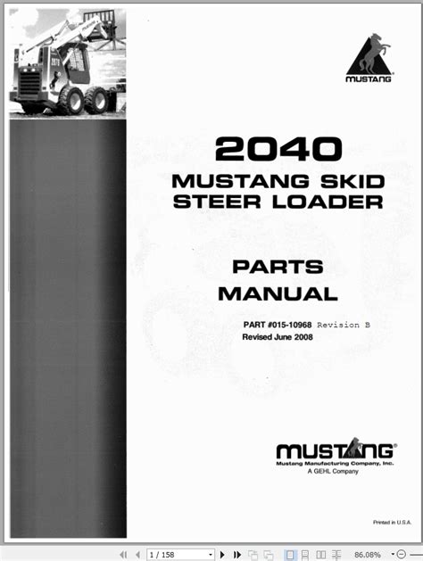 mustang 2040 skid steer manual|mustang 2040 manual pdf.